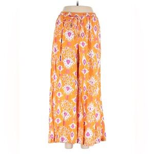 Christian Siriano Orange and Pink Wide-Leg Pants